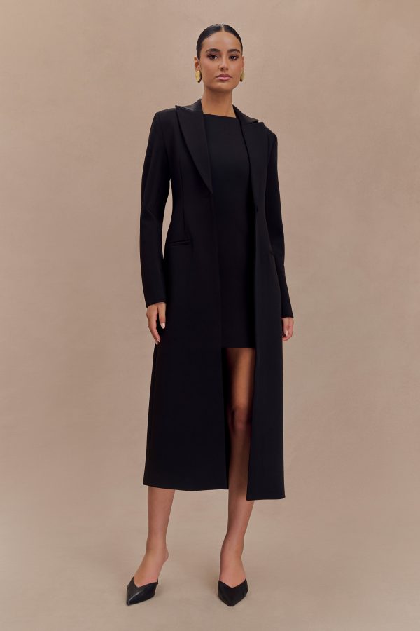 Caviar Suiting Coat - Black Online Sale