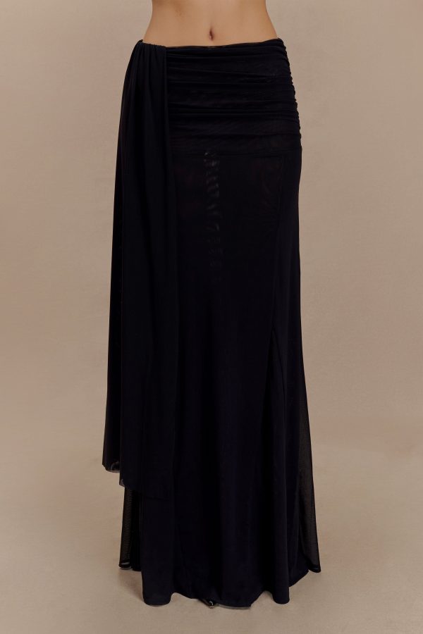Arna Mesh Maxi Skirt - Black For Discount - Image 4