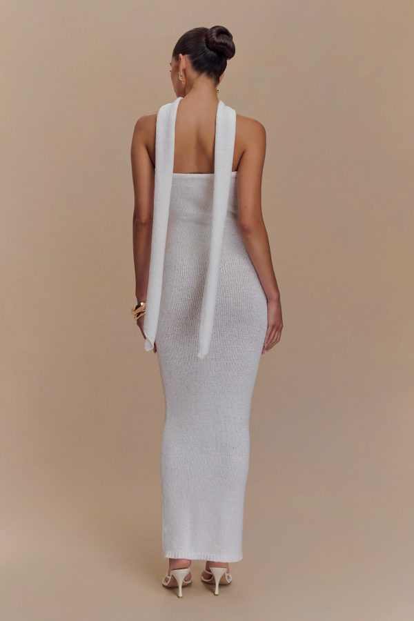 Andrea Strapless Knit Maxi Dress - White Supply - Image 2
