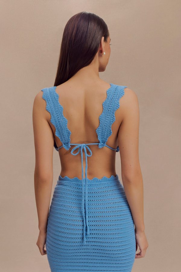 Jadia Crochet Bralette - Cornflower Blue Online Sale - Image 2