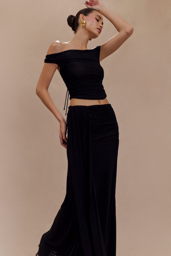 Arna Mesh Maxi Skirt - Black For Discount - Image 3