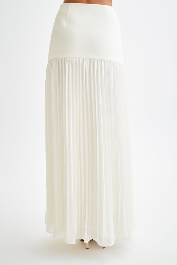 Jillian Pleated Maxi Skirt - Ivory Supply - Image 3
