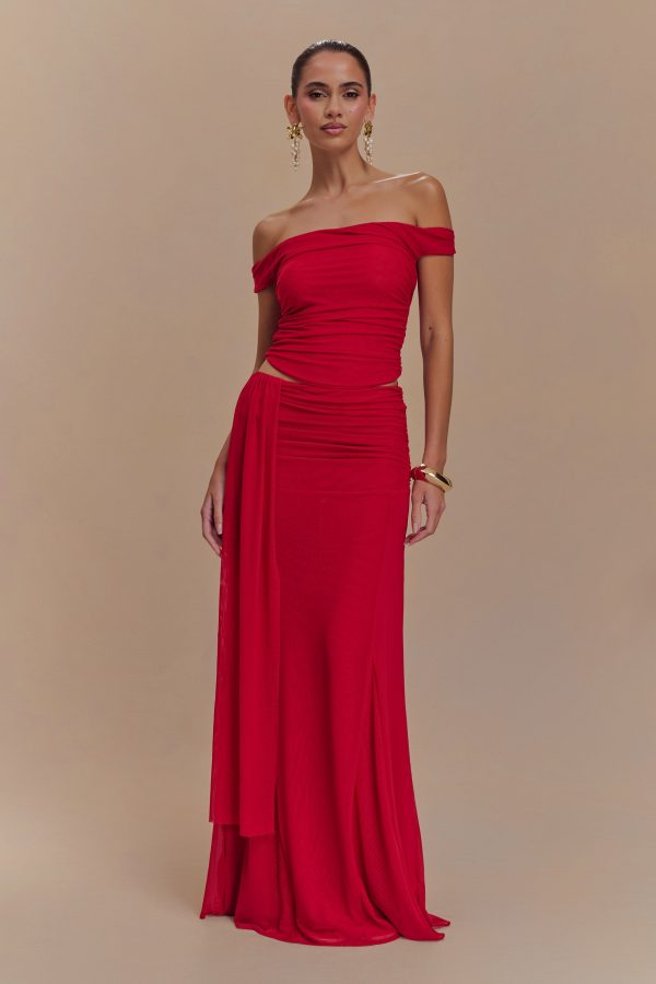 Arna Mesh Maxi Skirt - Ruby Discount - Image 2