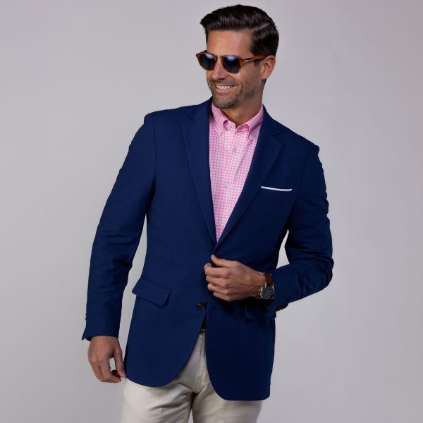 Quattro Flex Dress Shirt with Button Down Collar Pink Gingham Cheap - Image 5