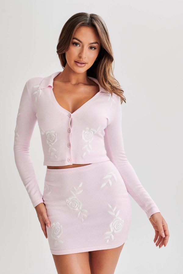 Tallulah Rose Knit Cardigan - Fairy Floss Pink Hot on Sale - Image 4