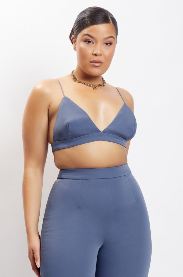 Cynthia Triangle Bralette - Steel Blue For Sale - Image 4