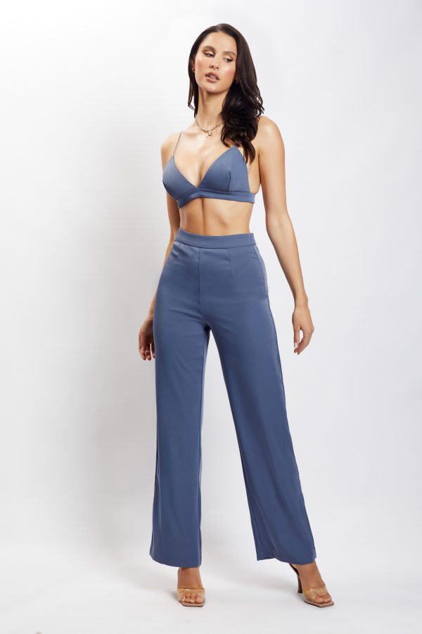 Cynthia Triangle Bralette - Steel Blue For Sale - Image 3