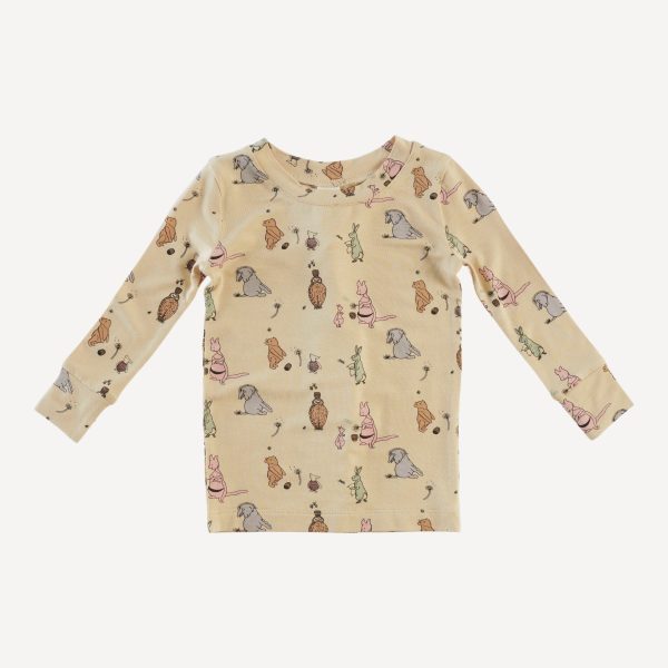 long sleeve crew neck pj set | pooh & friends | bamboo Online - Image 3