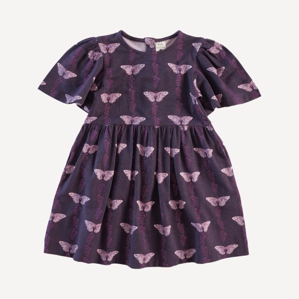bell sleeve dress | purple butterfly vine | bamboo Online Sale