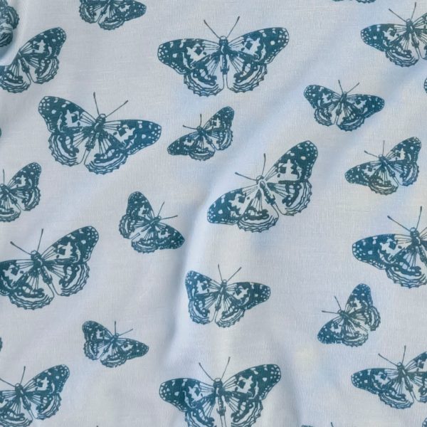 short sleeve kate set | stormy blue butterfly | bamboo Online - Image 2